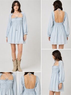 mini dress with bow Genevie Strapless Bow Bust Mini Dress Light Pink
